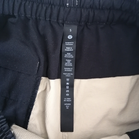 Lululemon Men's Bowline 8" Shorts Stretch Ripstop in Trench Tan Khaki Small - Picture 13 of 16